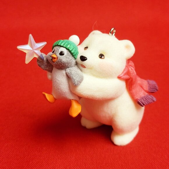 Hallmark The Wishing Star Snowball and Tuxedo 2002 Christmas Bear Penguin Orname - Picture 7 of 13